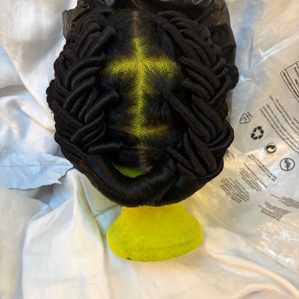 Women’s new Black Synthetic Lace Front Braids & Finger Wave Wig. REDUCED!